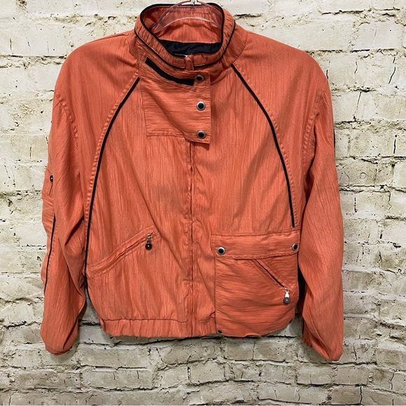 Jamie Sadock Orange Golf Tennis Windbreaker Jacket - Picture 1 of 7